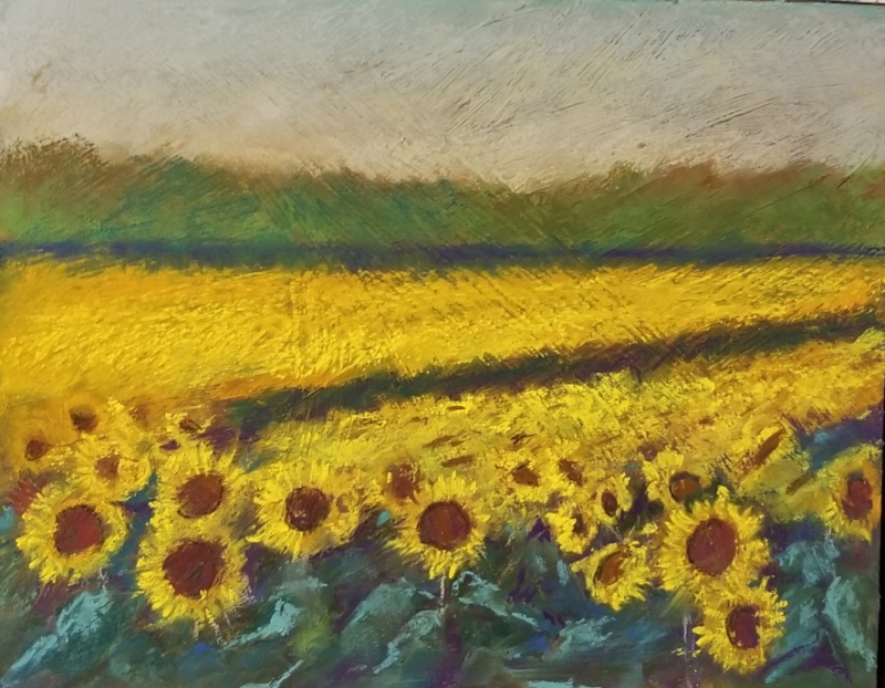 Path into the Sunflower Field by artist Julia Fletcher